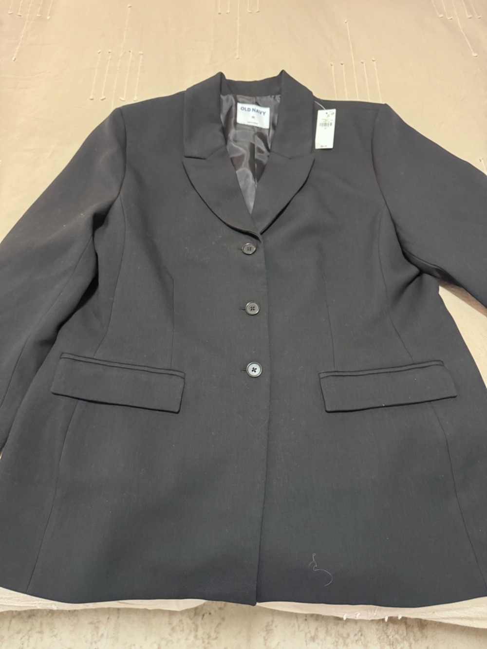 Old Navy Women's Black Single-Breasted Tailored Blazer